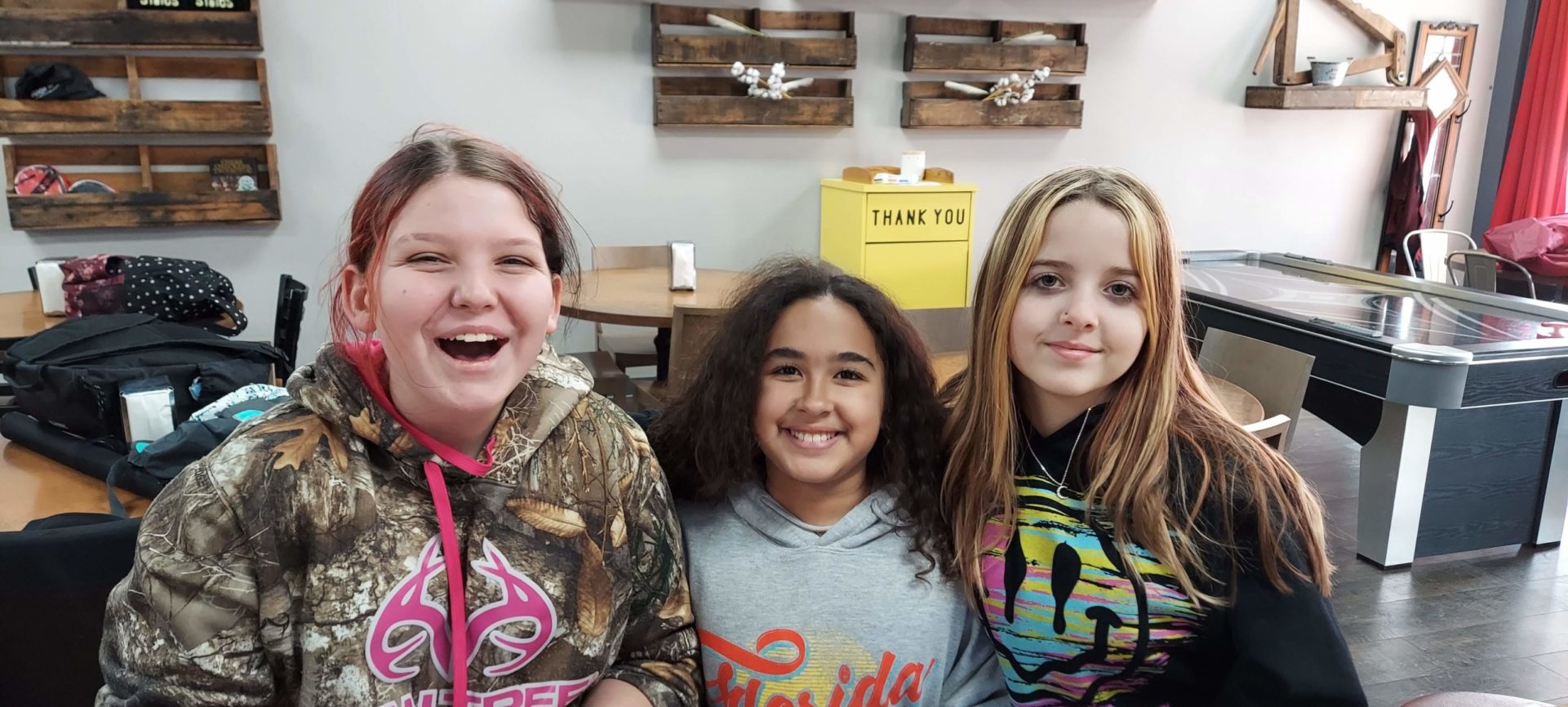 Dale's Youth Cafe - 3 girls hanging out